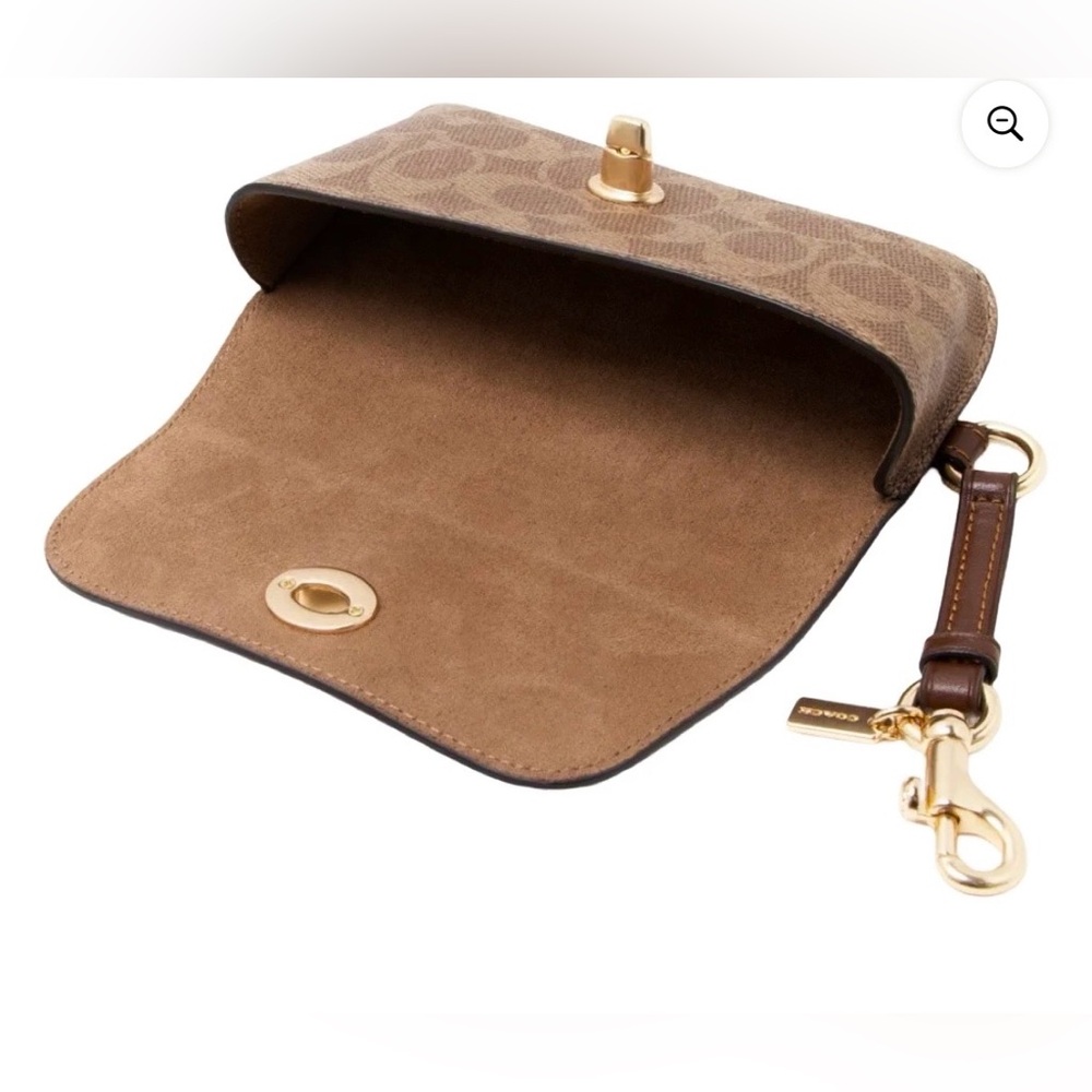 NWT! Coach glasses case with button closure and carry handle/clip. Authentic - Picture 7 of 15